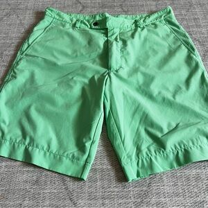 Fairway & Greene Mint Green Flat-Front Performance Shorts Size 36